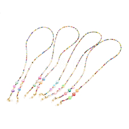 Glass Seed Beads Eyeglasses Chains AJEW-EH00383-1