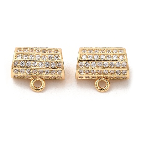 Plating Brass Micro Pave Cubic Zirconia Pendant KK-B074-60G-1