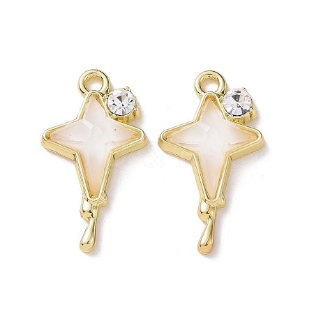 Alloy Micro Pave Cubic Zirconia Pendants LS-PALLOY-D006-02G-1