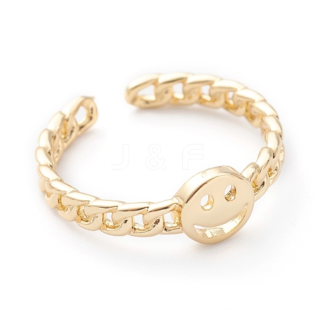 Brass Cuff Rings RJEW-Z006-L-01G-1