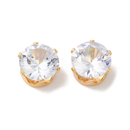 Brass Clear Cubic Zirconia Cabochons LS-STAS-M294-30A-1