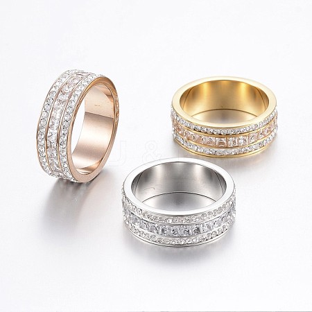 304 Stainless Steel Rings RJEW-P063-30-1