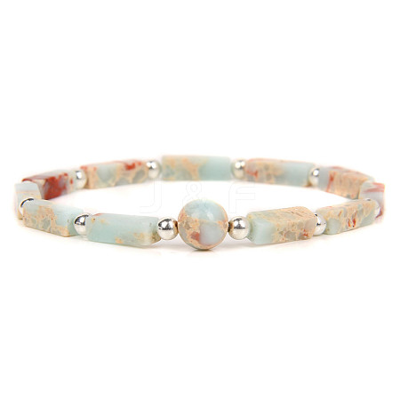Natural Imperial Jasper Beads Stretch Bracelets for Men Women ZE2494-2-1