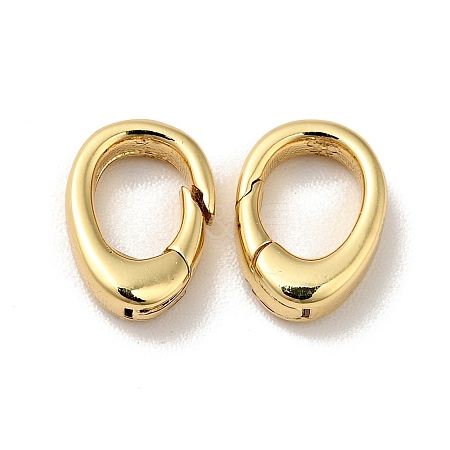 Brass Spring Gate Rings KK-J301-14G-1