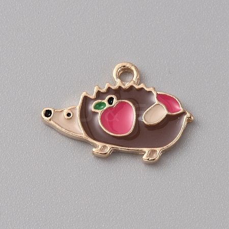 Thanksgiving Day Alloy Enamel Pendants PALLOY-WH0107-02J-KCG-1