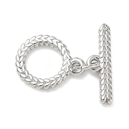 Brass Toggle Clasps KK-CBA42CA-01A-P-1