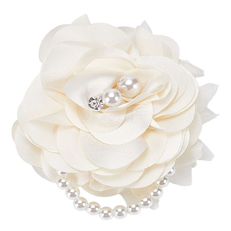 1Pc Polyester Flower Brooch JEWB-ME0001-11A-1