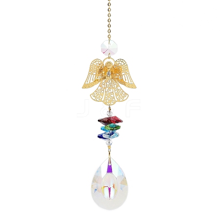 Hollow Alloy Hanging Ornaments HJEW-Q012-07D-1