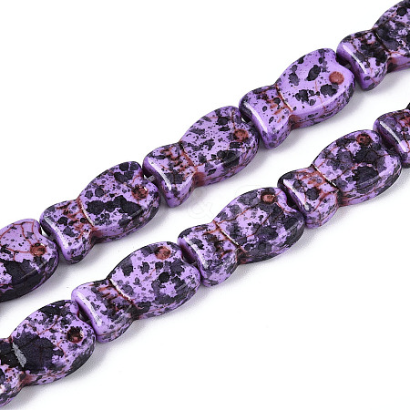 Spray Painted Synthetic Turquoise Beads Strands TURQ-T004-16D-1
