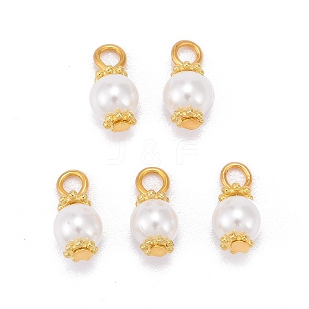 Eco-Friendly Dyed Glass Pearl Pendants PALLOY-JF00740-01-1