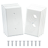  4Pcs 2 Styles Receptacle Outlet Wall Plate AJEW-NB0002-25-1