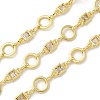 Rack Plating Brass Glass Link Chains CHC-P012-02G-1