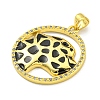 Brass Micro Pave Cubic Zirconia Pendants KK-K354-09D-G-2