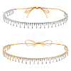 2Pcs Iron Rhinestone Cup Chain Hat Band HJEW-ME00028-1
