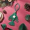 3Pcs Cotton Christmas Trees Pendant Decoration HJEW-JM03830-4