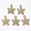 Alloy Enamel Pendants X-ENAM-S121-023A-2