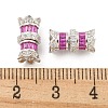925 Sterling Silver Micro Pave Cubic Zirconia Screw Clasps STER-U001-04B-P-3