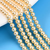 Baking Painted Pearlized Glass Pearl Bead Strands HY-N002-4mm-A09-1