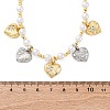 Brass Micro Pave Clear Cubic Zirconia Beaded Necklaces NJEW-Z059-05PG-01-4