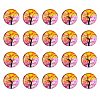 Half Round/Dome Tree Pattern Glass Flatback Cabochons for DIY Projects GGLA-YW0001-14C-1