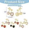 12Pcs 6 Colors Alloy Rhinestone Pendants FIND-YW0011-04-3