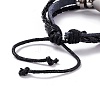 PU Leather Braided Cord Multi-strand Bracelet BJEW-F427-01B-3