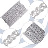 GORGECRAFT 13M Metallic Braided Lace Trim SRIB-WH0011-062A-6