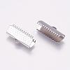 Tarnish Resistant 304 Stainless Steel Ribbon Crimp Ends STAS-K148-08P-F-2