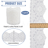 5 Yards Polyester Flower Embroidery Lace Trim OCOR-GF0004-38A-2