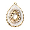 304 Stainless Steel Enamel Pendants STAS-Z200-02G-03-1