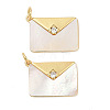 Brass Micro Pave Cubic Zirconia Pendants KK-U058-19G-1