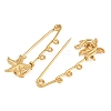 Starfish 304 Stainless Steel Safety Pins Brooch Findings SA-CBA098D-16H-G03-2