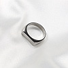 Rectangle 304 Stainless Steel Finger Rings for Men FS-WGDBD74-06-2