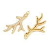 Brass Micro Pave Cubic Zirconia Pendants CU-CBAB3AD-01G-01-2