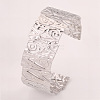 Textured 304 Stainless Steel Cuff Bangles WG07403-02-1