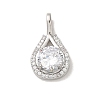 Micro Pave Clear Cubic Zirconia Pendants KK-S351-02P-01-1