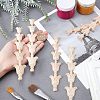 SUPERFINDINGS 6Pcs Rubber Wooden Carved Decor Applique WOOD-FH0001-88-3