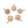 Natural Topaz Jade Round Pendants G-M440-04A-P-1