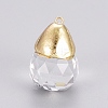 Faceted Glass Pendants GLAA-G071-01G-2