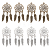  16Pcs 2 Colors Tibetan Style Alloy Big Pendants FIND-NB0001-48-1