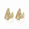 Brass Cuff Earrings X-EJEW-R114-019G-NF-1
