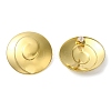 304 Stainless Steel Exaggerated Round Threaded Stud Earrings EJEW-U001-02G-1