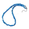 Dyed Natural Freshwater Shell Nuggets Beaded Necklaces NJEW-JN05580-03-5