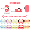 50Pcs 10 Styles Opaque Resin Cabochons CRES-SC0003-21-2