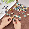   72Pcs 12 Colors Plating Opaque & Transparent Resin Beads RESI-PH0001-70-5