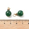 Natural Green Onyx Agate(Dyed & Heated) Round Pendants KK-L237-019G-3