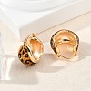 Brass Enamel Hoop Earrings EJEW-P301-07G-2