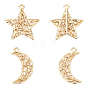 16Pcs 2 Style Brass Pendants KK-BC0002-06G-1
