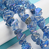 1 Strand Electroplated Natural Quartz Beads Strands G-PA0001-18D-3