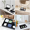 2Pcs Desktop 4-Grid PU Leather Organizer Display Storage Trays CON-CA0001-036B-7